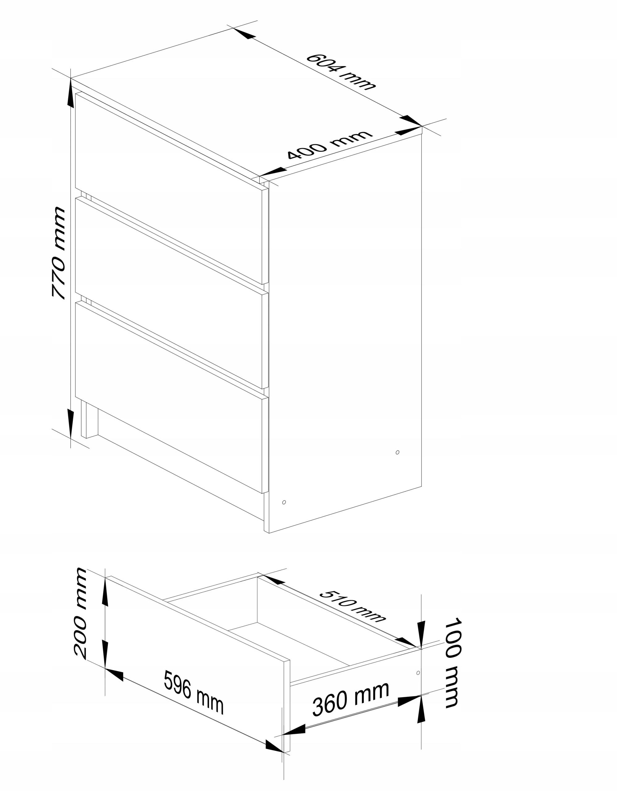 Idealne wymiary do każdego wnętrza – 60 x 40 x 77 cm