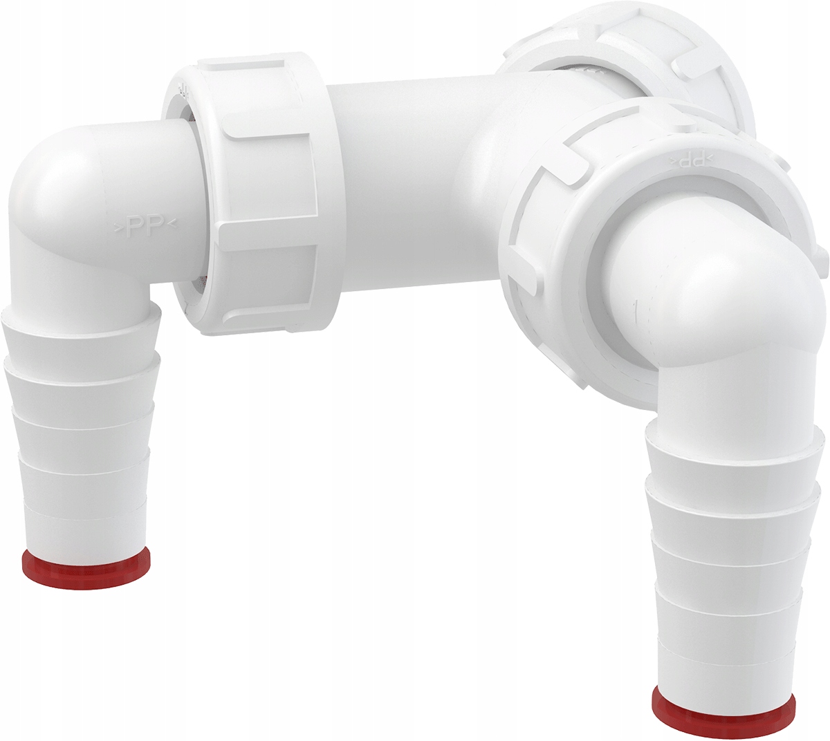 ALCADRAIN Podwójne kolano G1/17–23 z zaworem – Idealne rozwiązanie do podłączenia urządzeń AGD