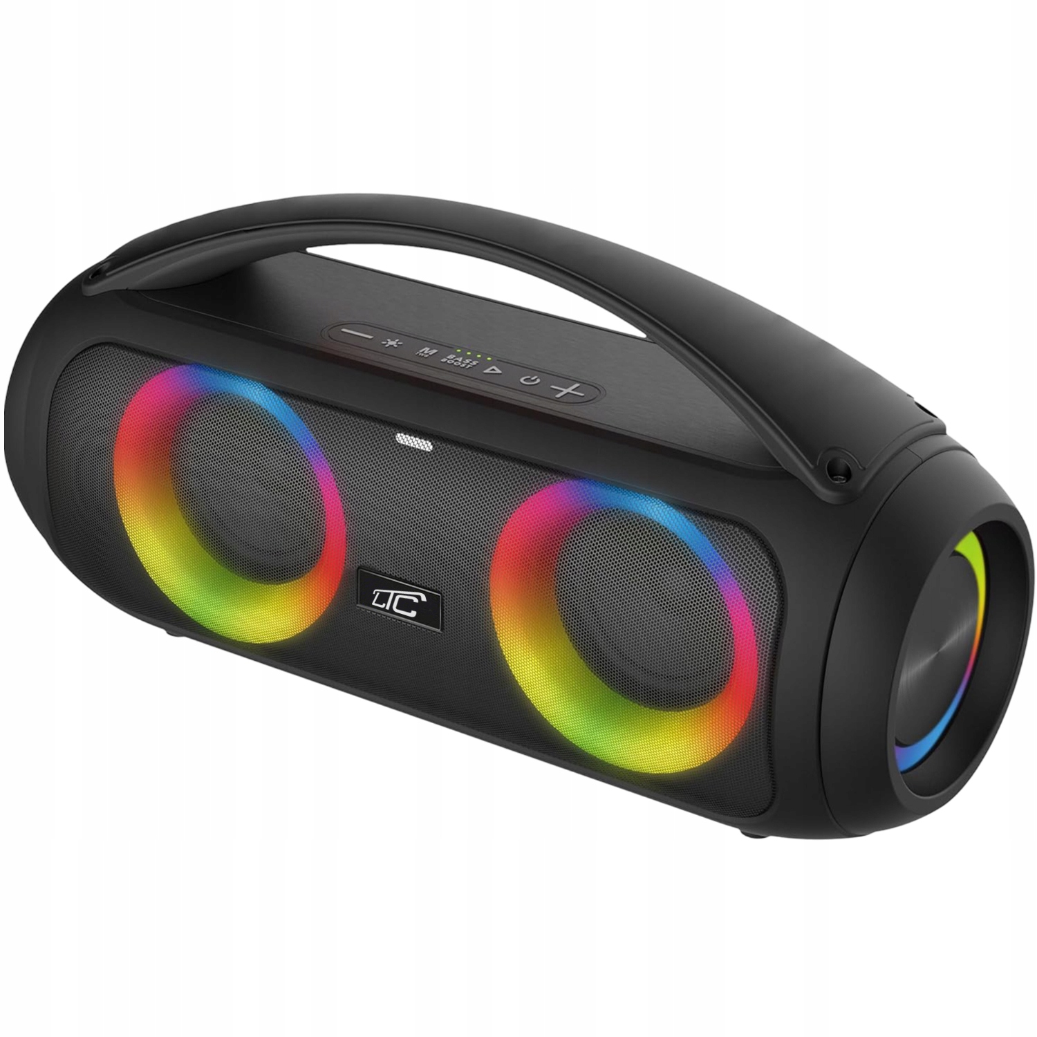 Głośnik LTC Głośnik Bluetooth Boombox z mikrofonem + pilot – Mobilna rozrywka w zasięgu ręki