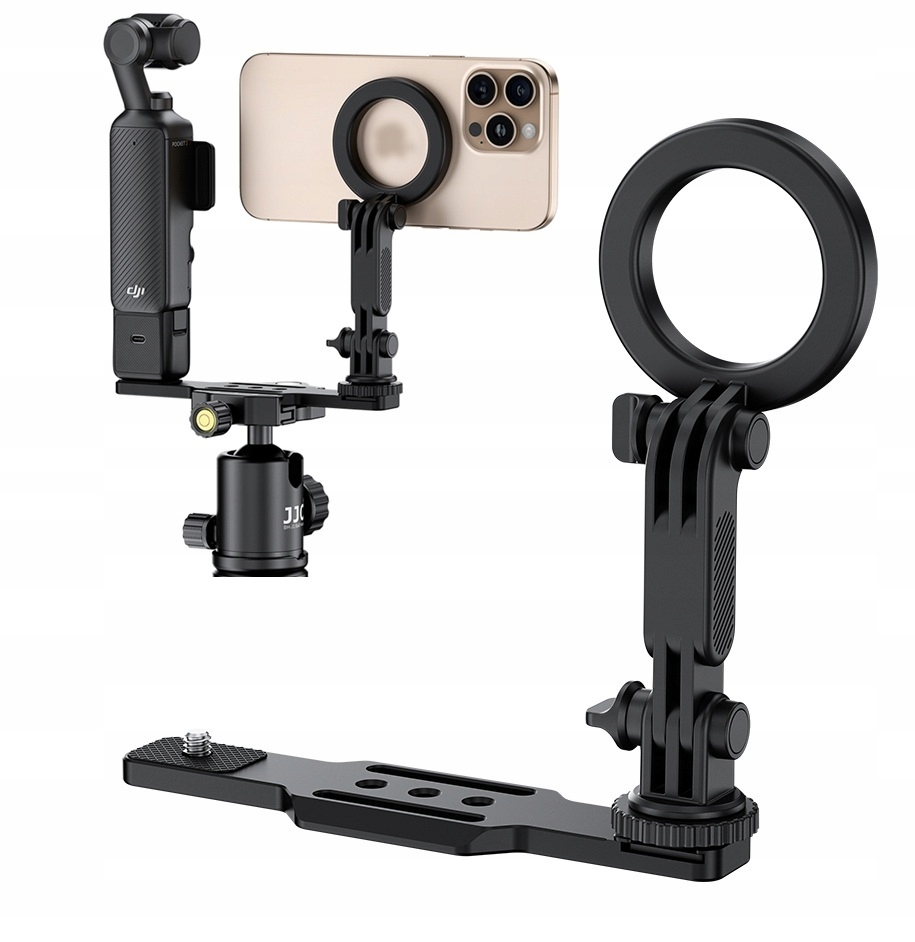 Uchwyt Płytka Szyna Mocowanie do DJI Osmo Pocket 3 + Telefon MagSafe – Idealne połączenie dla twórców