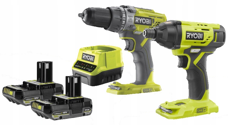 Ryobi ONE+ Wiertarko-Wkrętarka i Zakrętarka z Udamem – Zestaw dla Majsterkowiczów