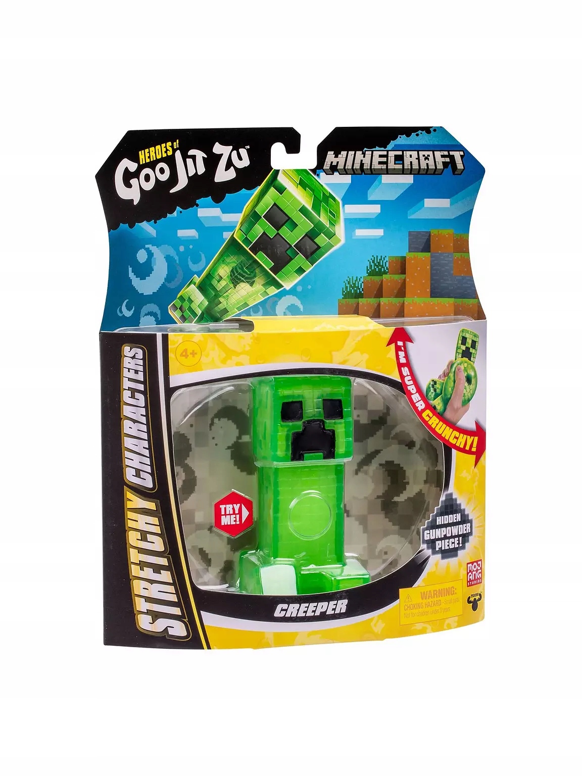 Goo Jit Zu Minecraft Creeper 42959 – Rozciągliwa figurka z pixelowego świata