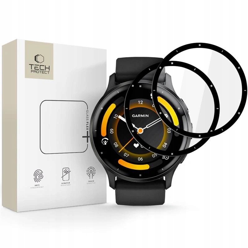 Szkło hybrydowe Tech-Protect Glass Flex+ 2-Pack Garmin Venu 3 Black – Najlepsza ochrona dla Twojego zegarka
