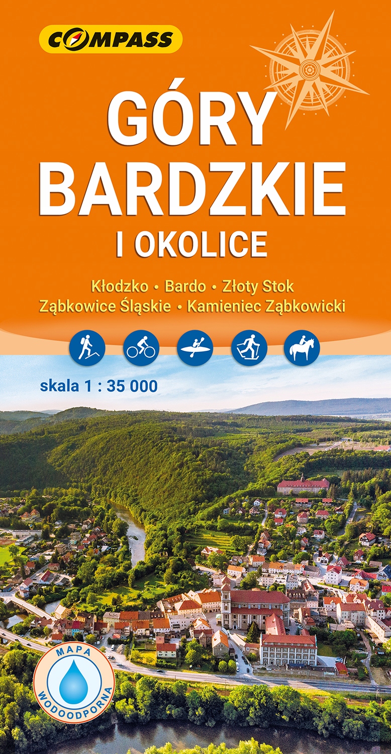 Mapa turystyczna - Góry Bardzkie i okolice laminowana
