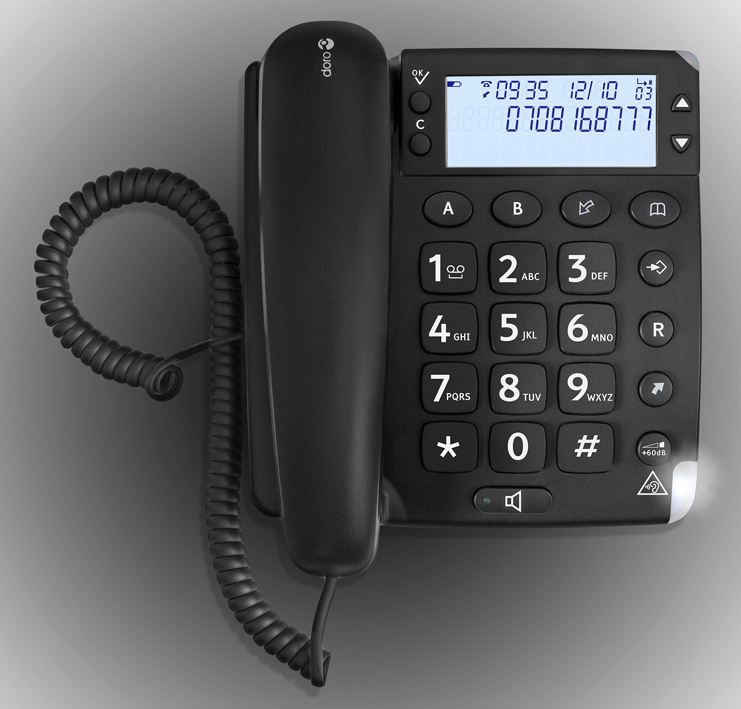 Doro Magna 4000 – Nowoczesny telefon stacjonarny w kolorze czarnym