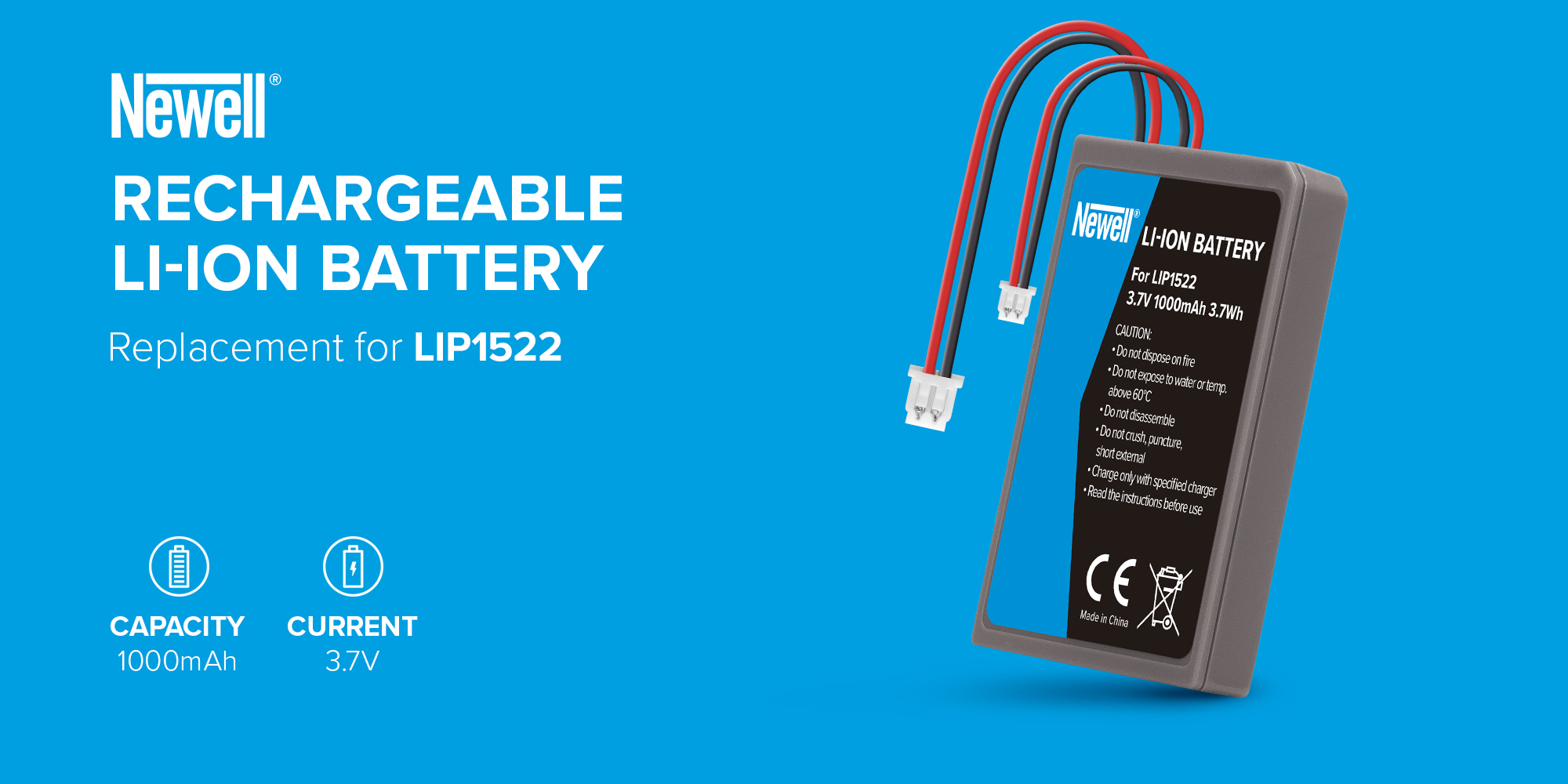 Akumulator Newell zamiennik LIP1522 do kontrolera DualShock 4 Sony PlayStation 4