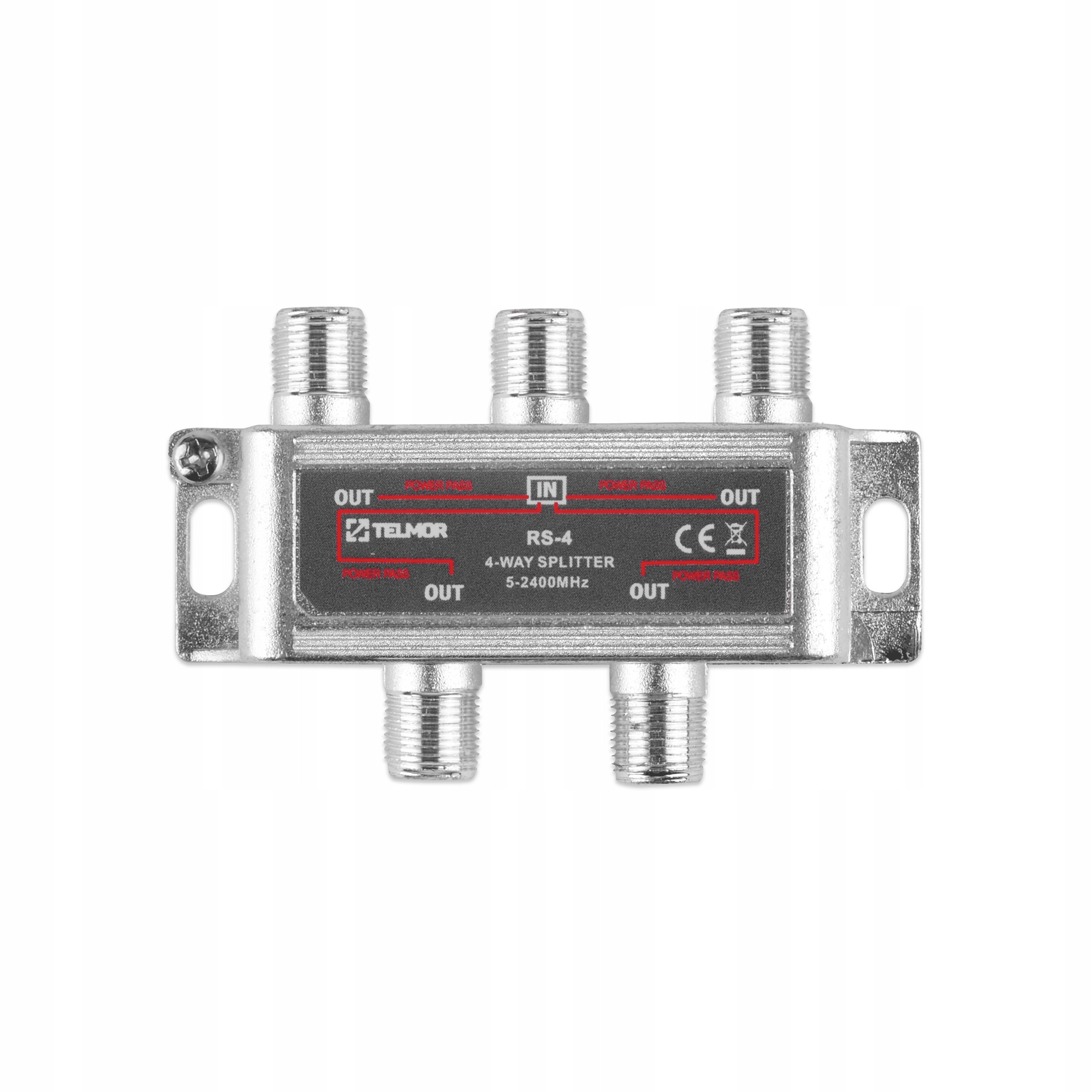RS-4 SPLITTER 4X 2.4G DC TELMOR – Nowoczesny rozgałęźnik do instalacji RTV i SAT