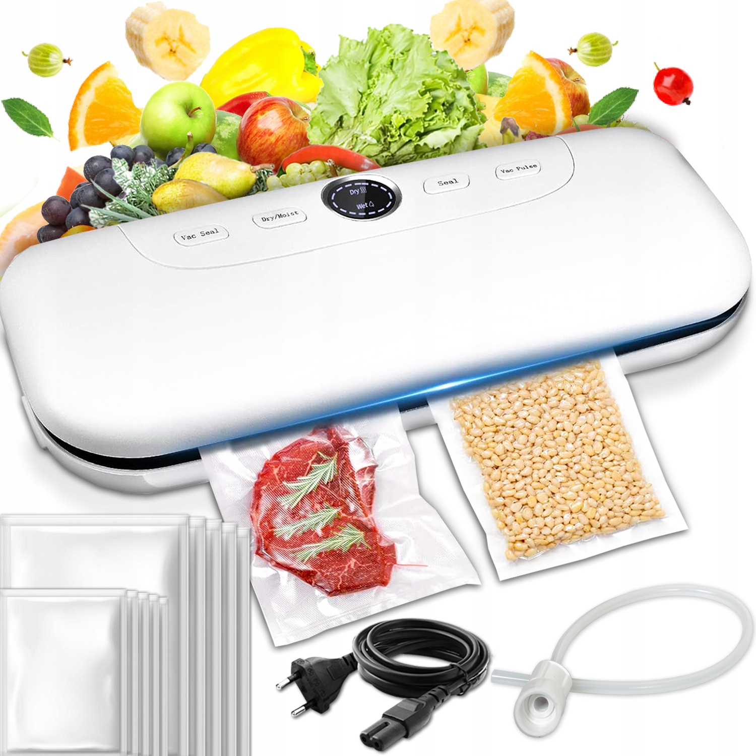 Potężna moc ssania 120W (60kpa) dla świeżości żywności