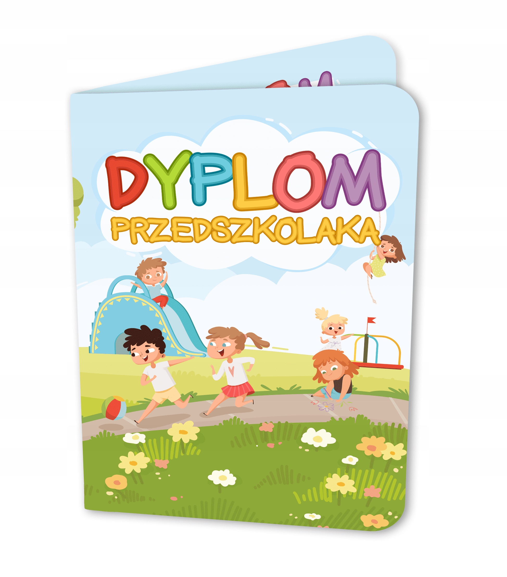 Dyplom A5 składany - Plac zabaw dla przedszkolaków