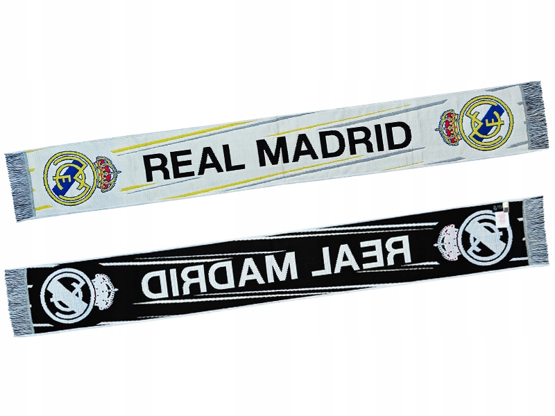 Szalik kibica tkany 140 cm Real Madryt – Wyraź swoje wsparcie dla drużyny!