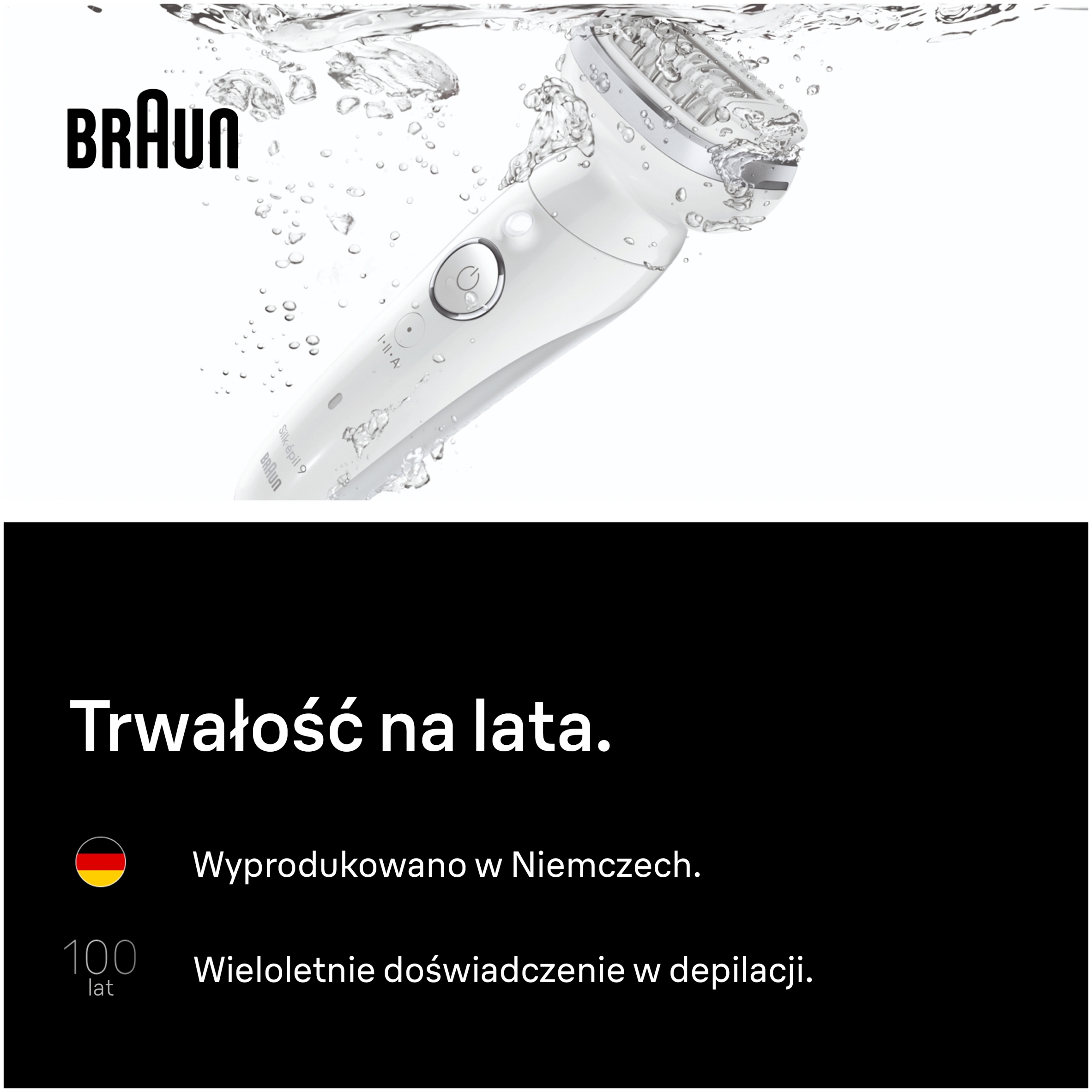 Funkcje depilacji na mokro i regulacja prędkości