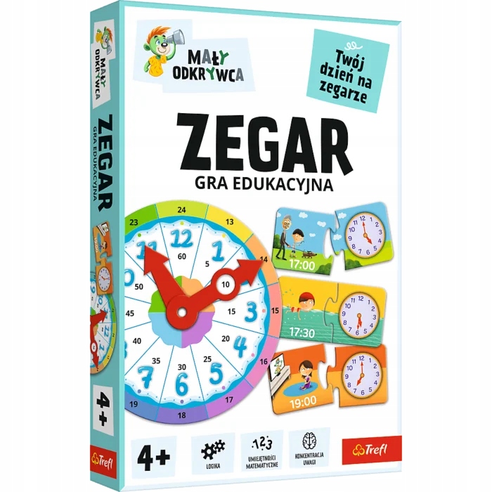 Gra Zegar / Mały Odkrywca 02809 – Edukacyjna zabawa dla najmłodszych