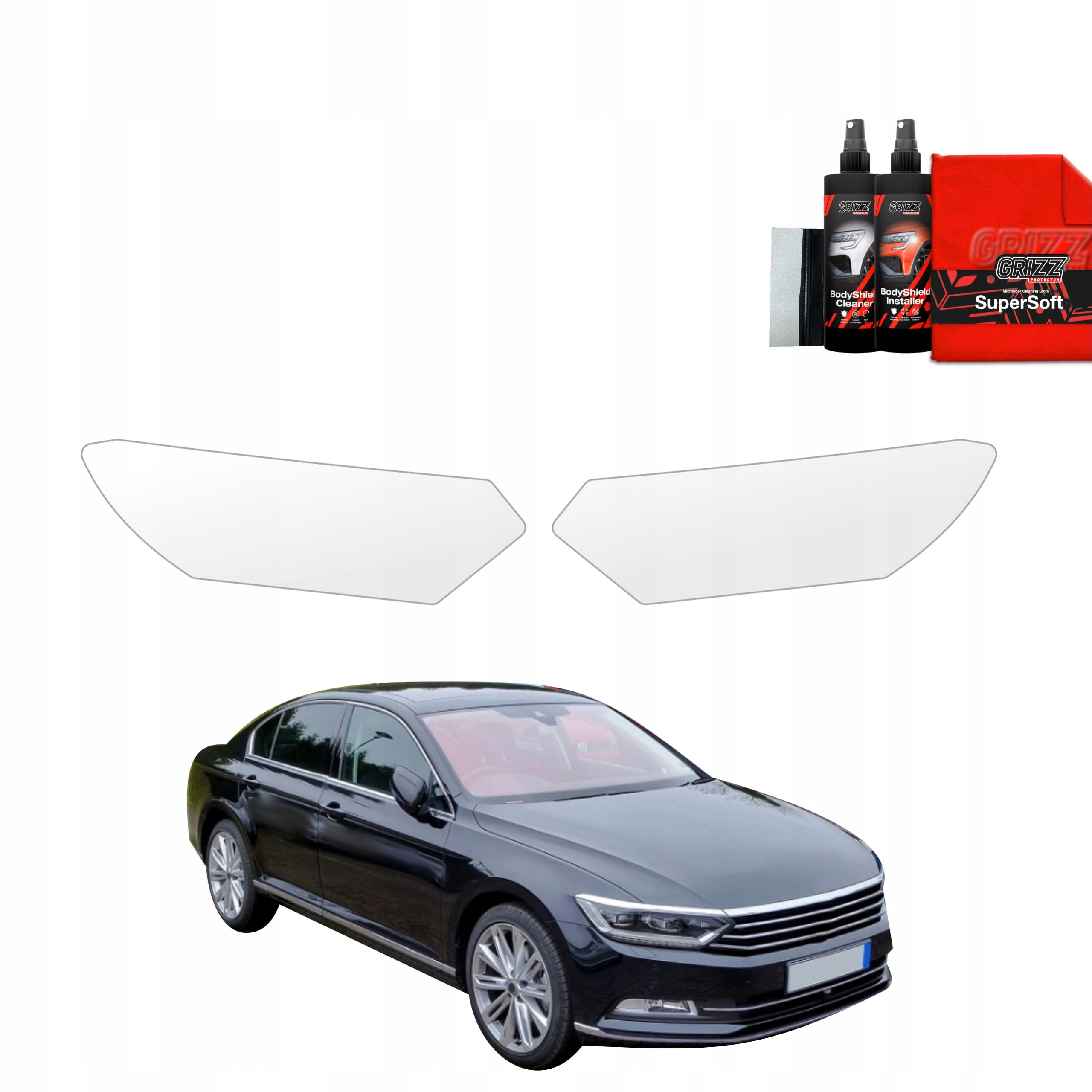 Folia ochronna na lampy GrizzGlass BodyShield do Volkswagen Passat B8 Sedan (2014-2022) – Idealna ochrona dla Twojego auta