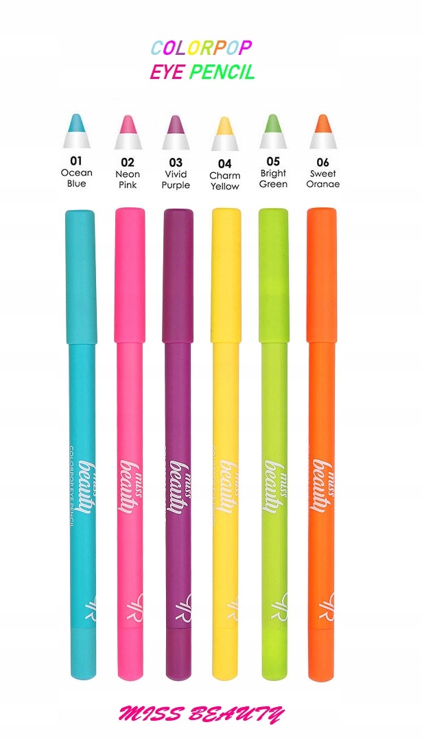 Golden Rose Miss Beauty Colorpop Eye Pencil – Kredka do oczu 1,6g w intensywnym zielonym odcieniu
