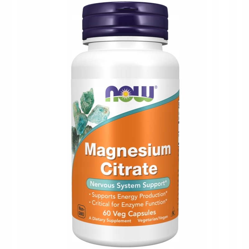 NOW FOODS Magnesium Citrate – Suplement diety dla zdrowia i energii