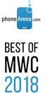 Logo wyróżnienia Najlepszy produkt na targach MWC 2018 serwisu PhoneArena