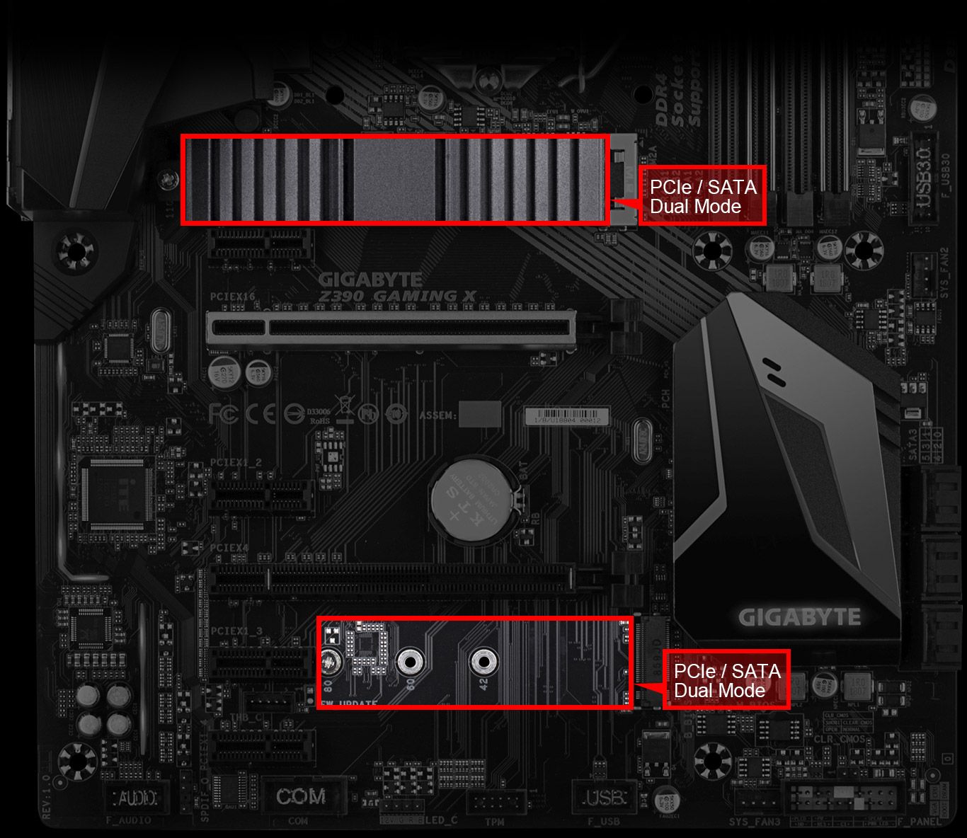 Подключение gigabyte z390 gaming sli