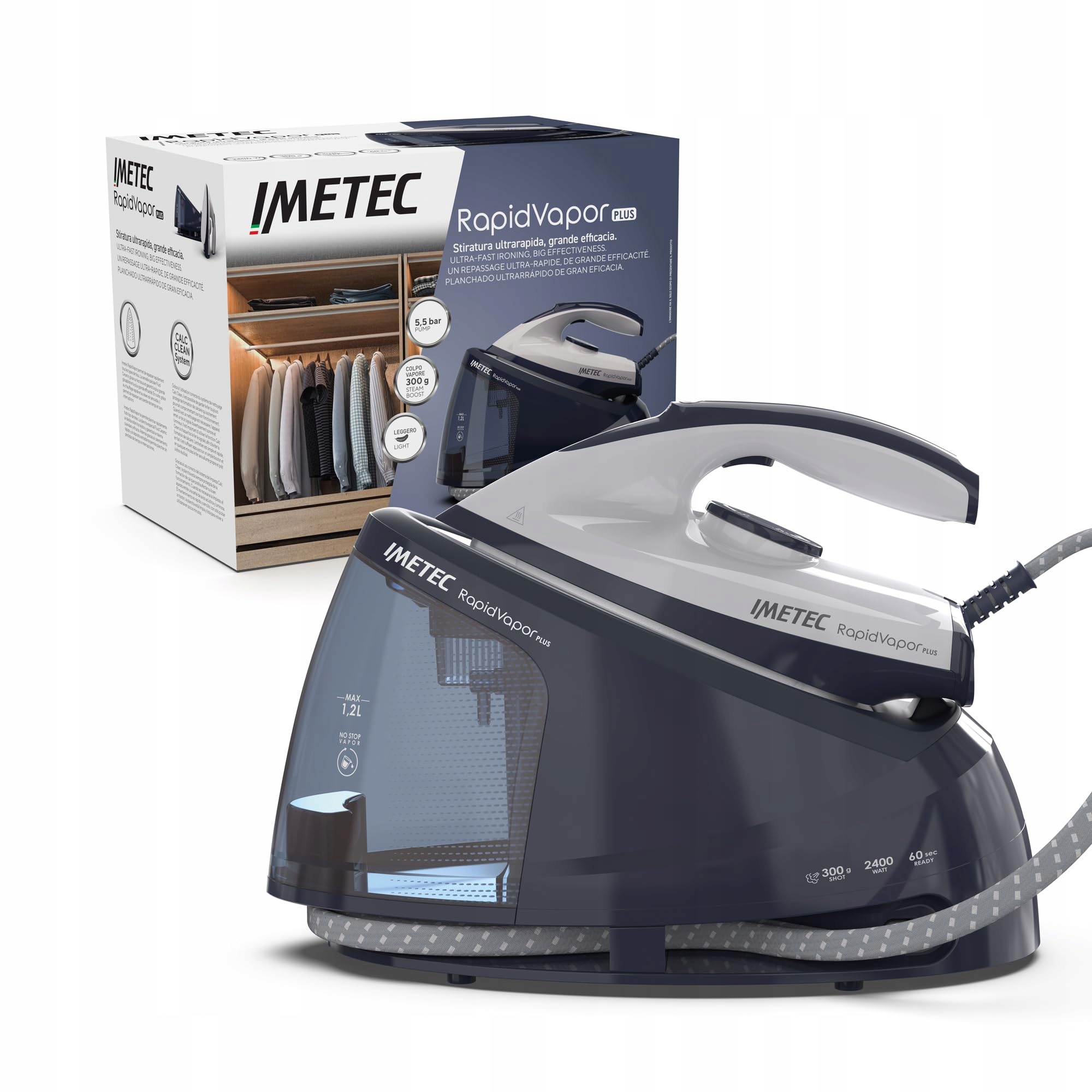 Imetec Rapidvapor Plus – Generator pary do szybkiego prasowania