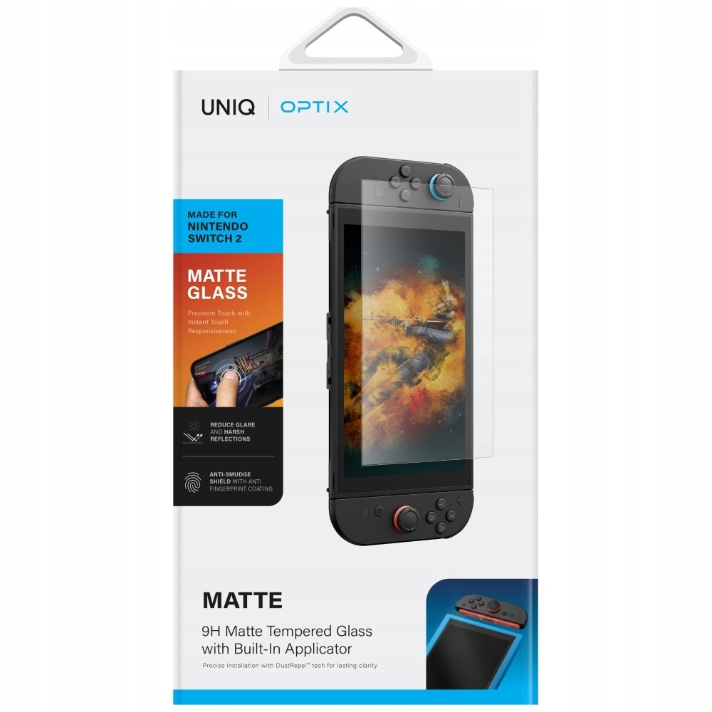 Szkło hartowane UNIQ Optix Matte do Nintendo Switch 2 – Ochrona i elegancja w jednym