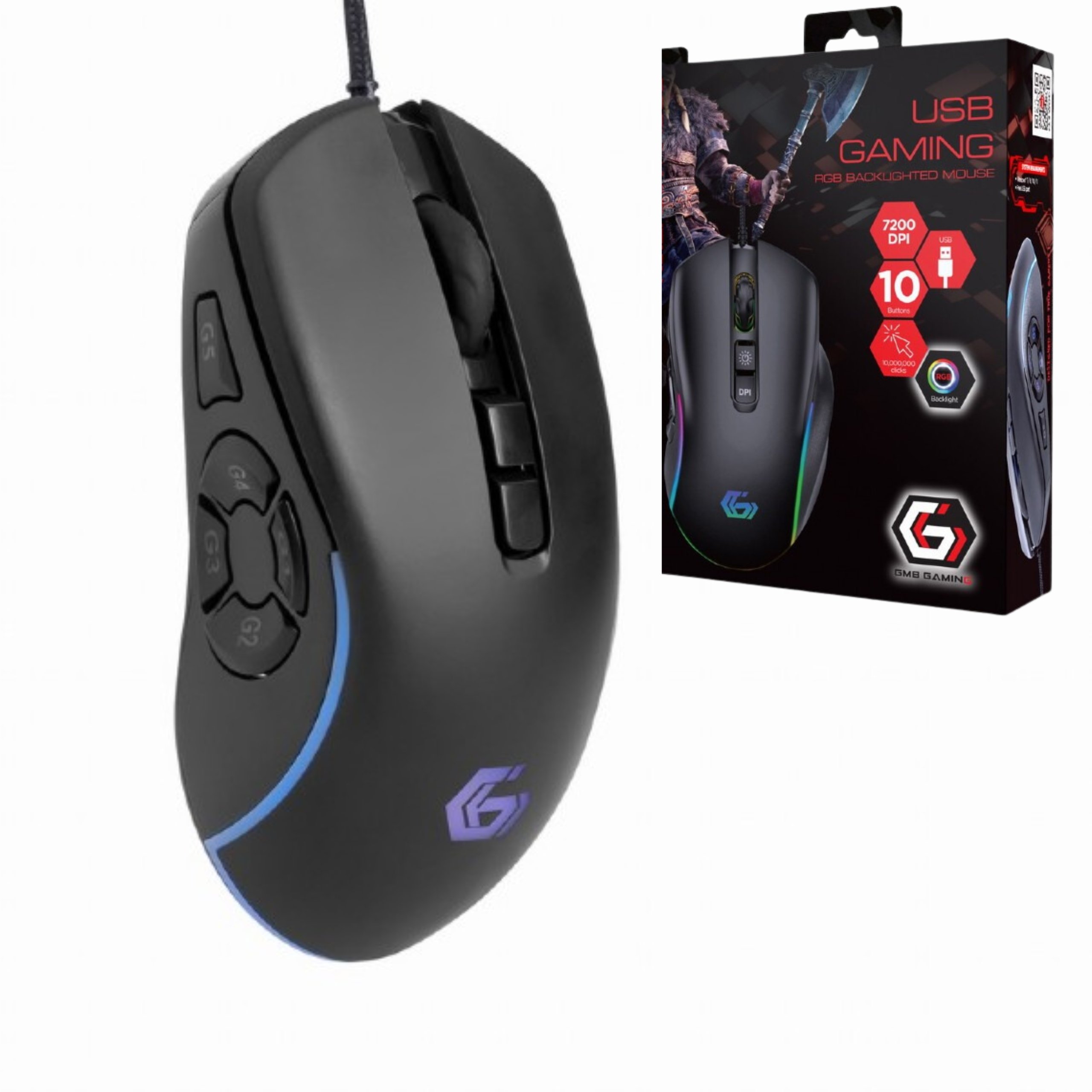 Podświetlenie RGB z 12 trybami
