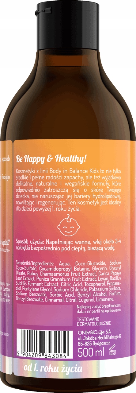 Jak stosować płyn do kąpieli Body in Balance Kids?