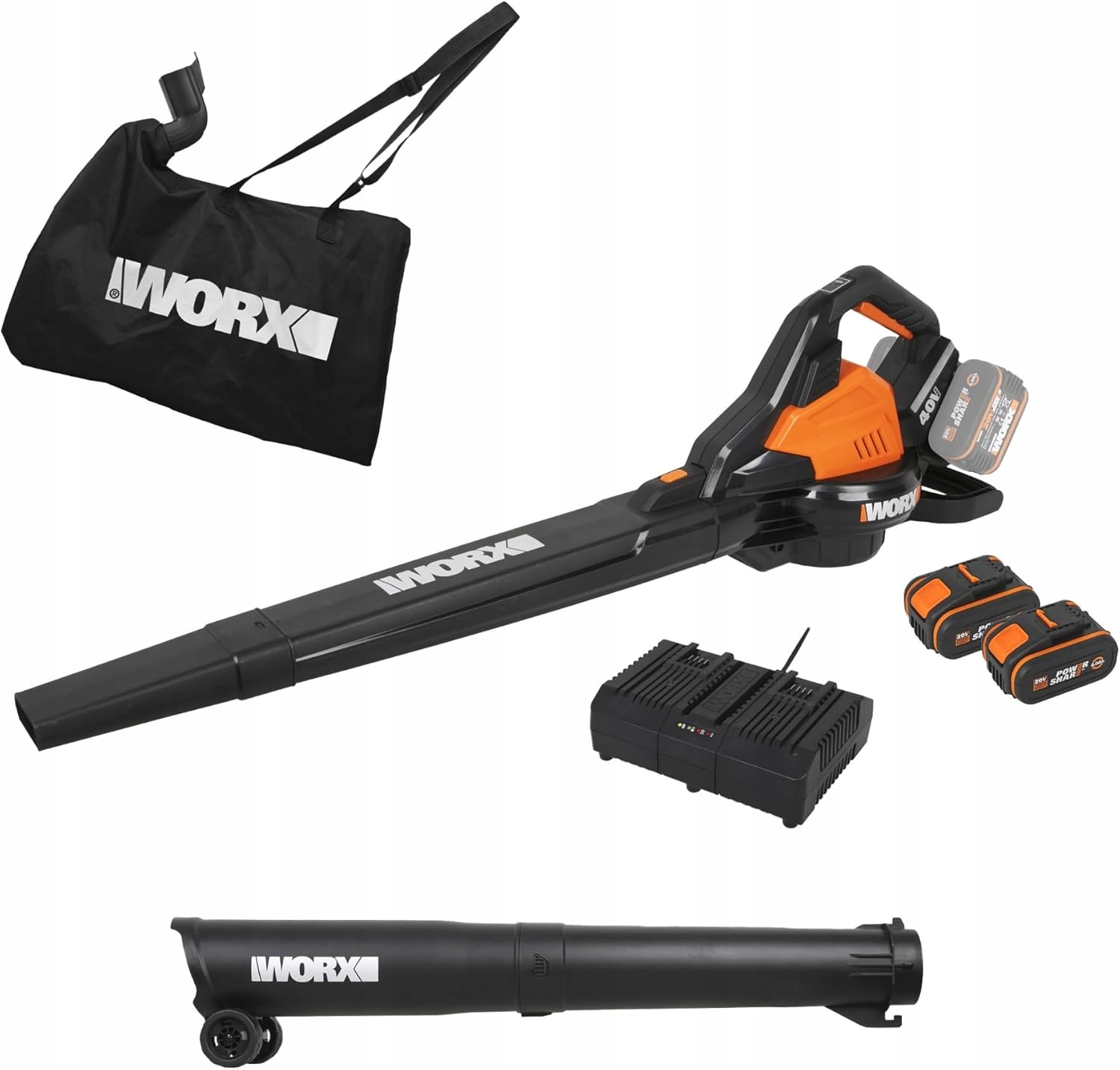 WORX WG583E – Odkurzacz Dmuchawa do Liści 40V 2x4Ah – Nowoczesne rozwiązanie do ogrodu