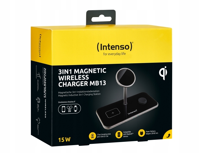 Ładowarka Intenso 3in1 Magnetic Wireless Charger MB13 – Wygodne ładowanie bezprzewodowe