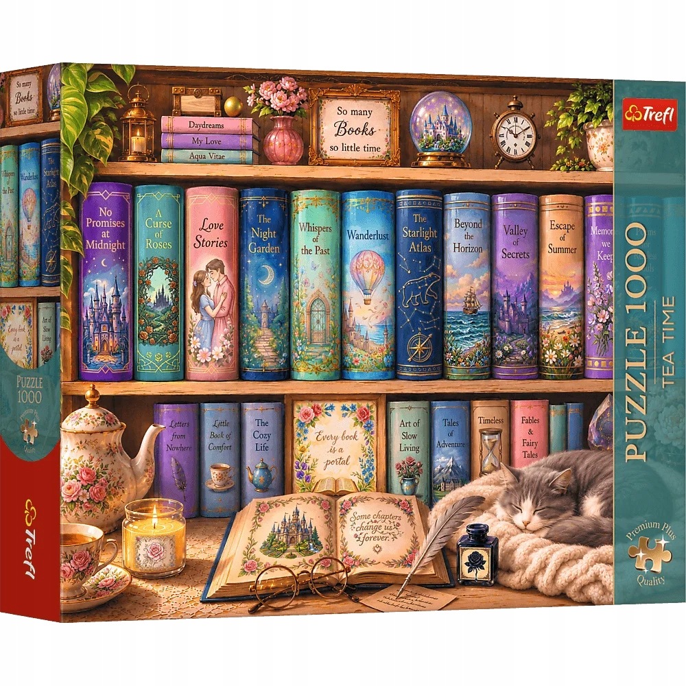 Puzzle 1000 PremPlus TeaTime Romantyczne opowieści – Doskonała zabawa dla całej rodziny