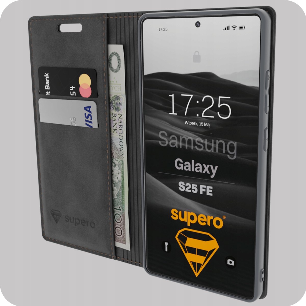 Etui z klapką Business 2 Wallet Case do Samsung Galaxy S25 FE – Elegancja i funkcjonalność w jednym