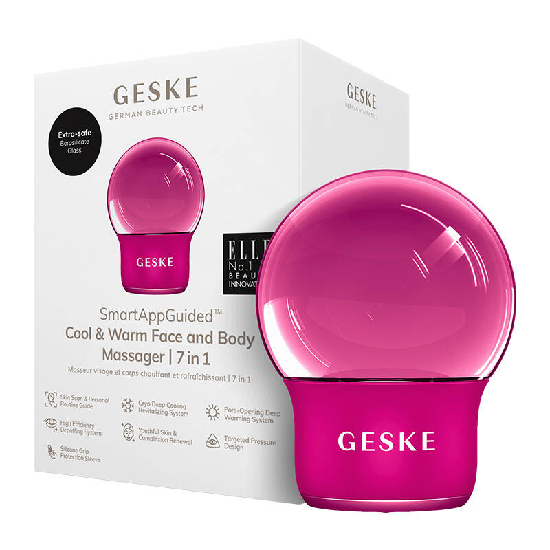 Masażer do twarzy i ciała Cool & Warm 7w1 Geske (magenta) – Twoje źródło relaksu