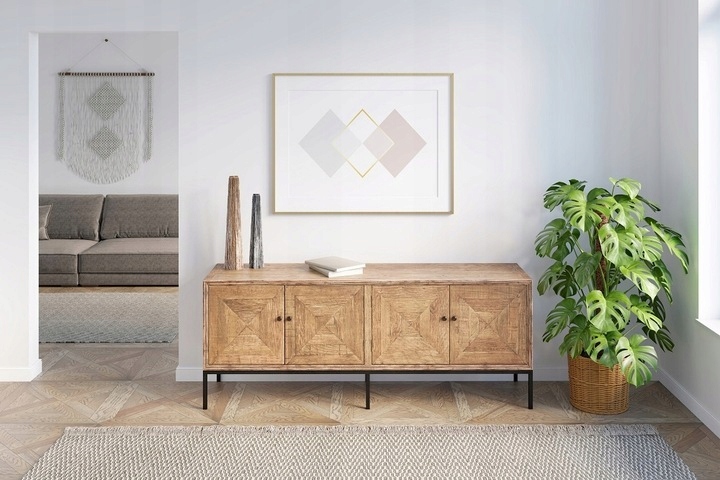 Szafka z litego drewna mango 60x33x75 cm – Elegancja i funkcjonalność w Twoim domu