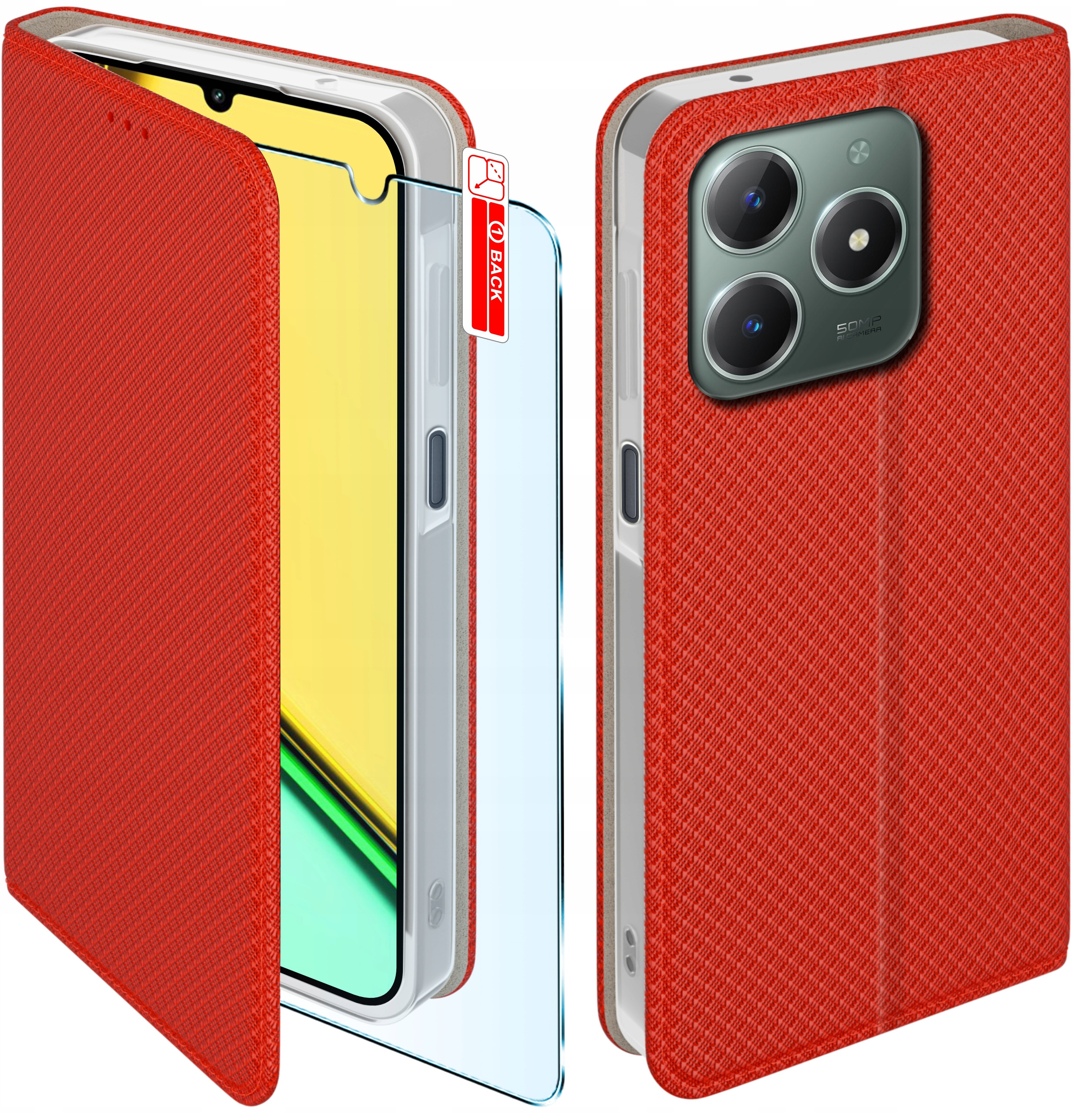 Etui do Realme C61 | C63 SMART MAGNET CASE PORTFEL + SZKŁO OCHRONNE 9H – Kompleksowa ochrona dla Twojego smartfona