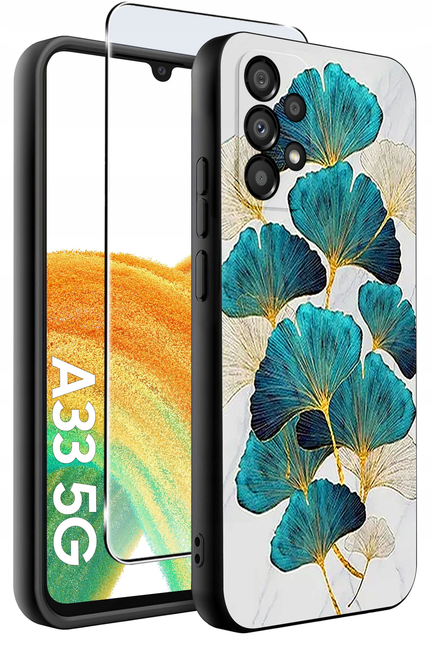 Etui do Samsung Galaxy A33 5G WZORY | Silikonowe Matt Case + Szkło Hartowane 9H