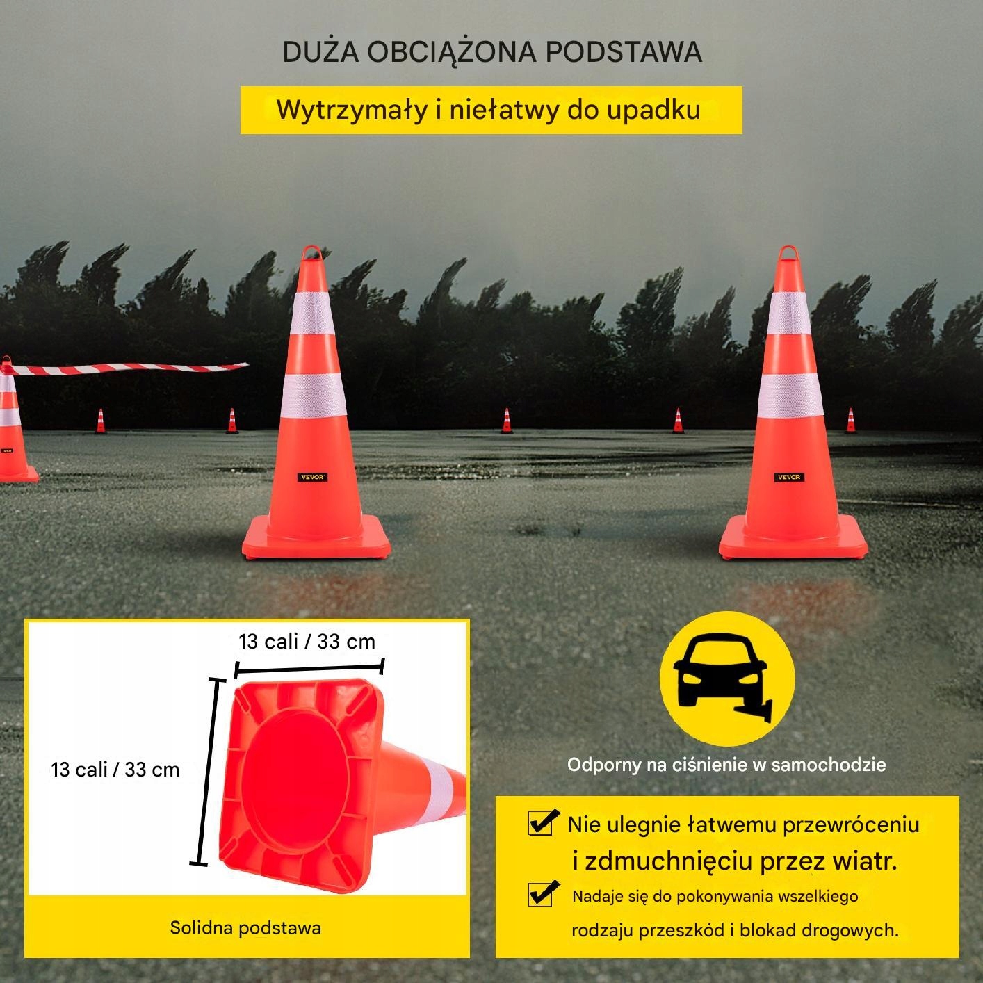 Duża, obciążona podstawa – Stabilność w trudnych warunkach