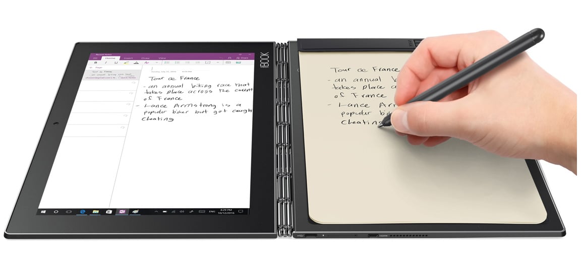 Yoga Book z systemem Windows to nowy sposób sporządzania notatek