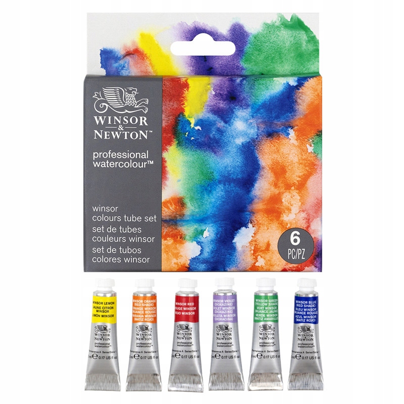 Zestaw zawiera: Winsor Yellow, Winsor Orange, Winsor Red, Winsor Violet, Winsor Blue, Winsor Green*