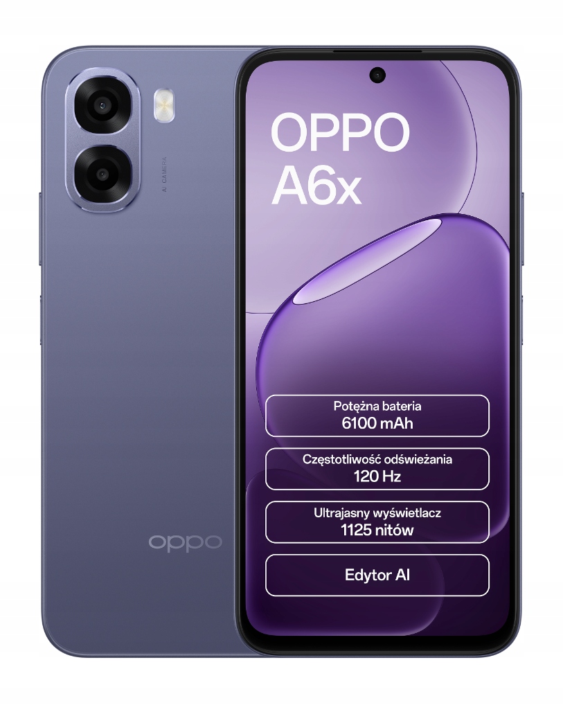 OPPO A6x – Nowoczesny smartfon z dużym ekranem i potężną baterią