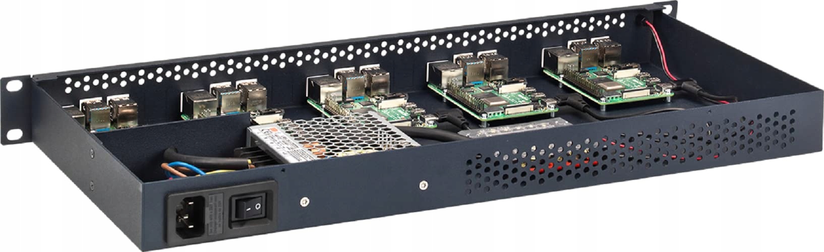 Obsługuje do 5 jednostek Raspberry Pi 4