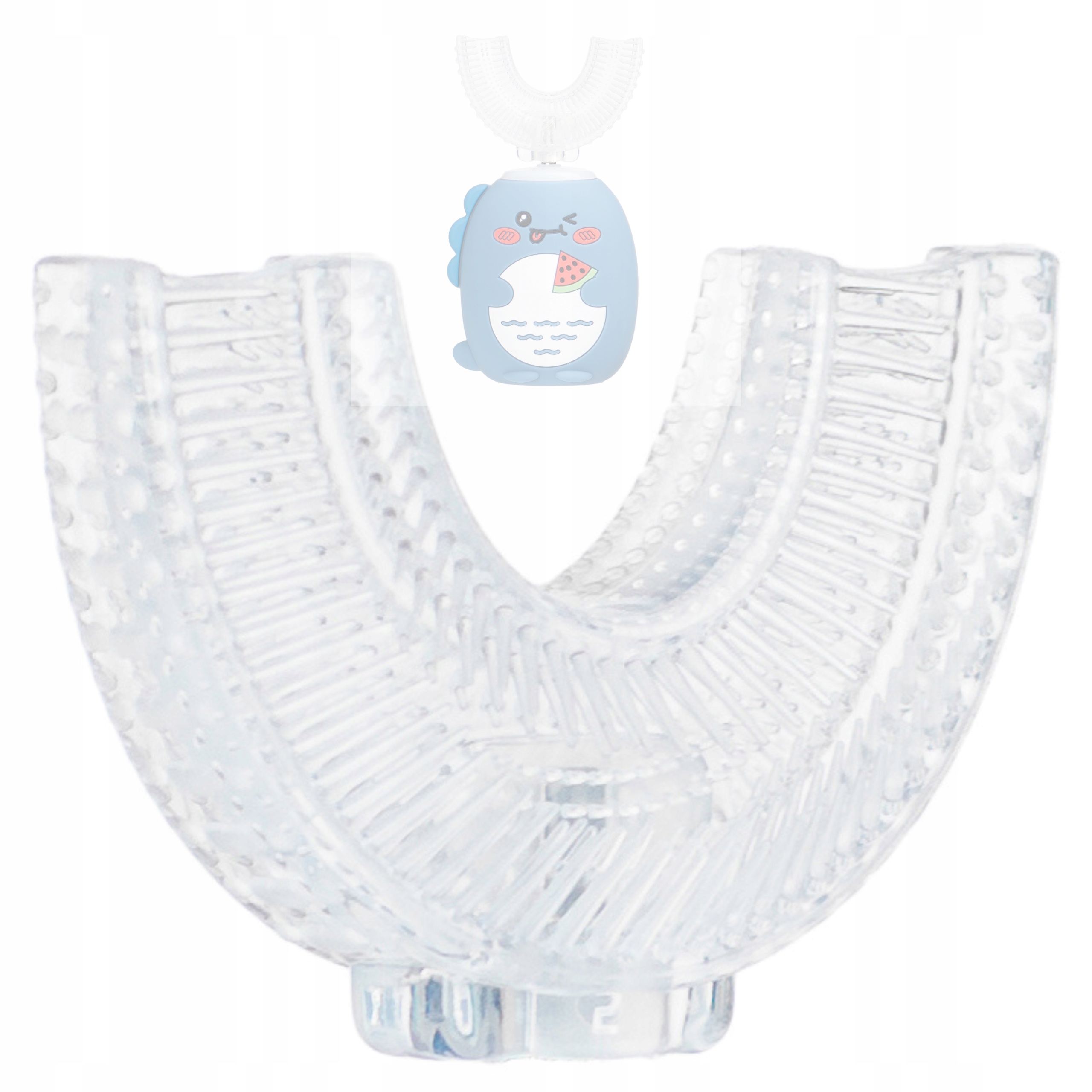 Wygodne Czyszczenie Zębów Dziecka z Silikonową Nakładką U-Shape