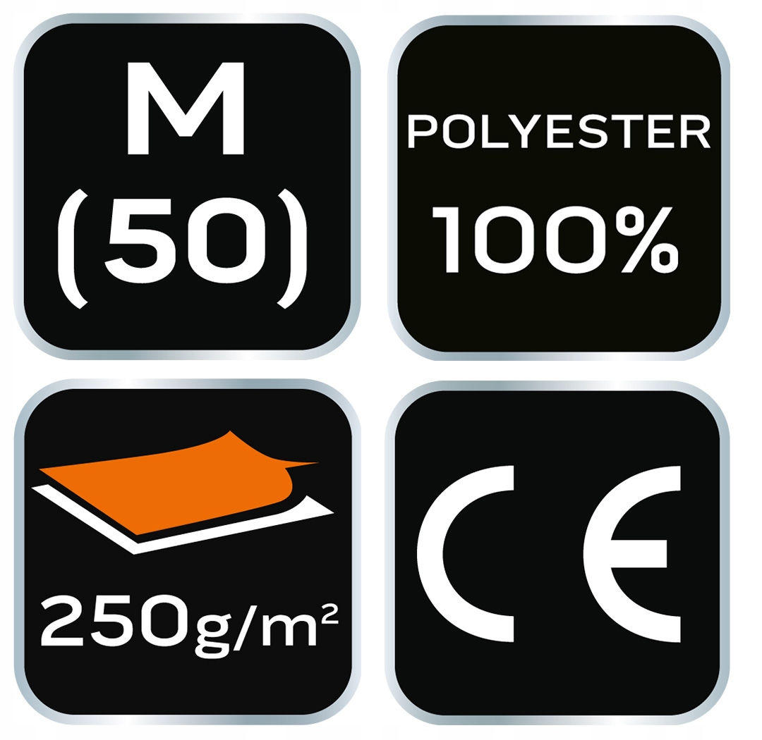 Wysokiej jakości materiał – 100% poliester o gramaturze 250 g/m²