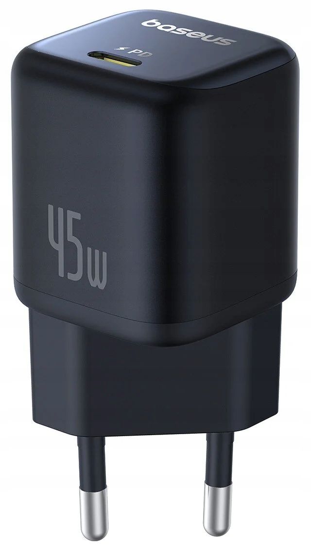 Ładowarka sieciowa Baseus PicoGo GaN 45W EU Czarna – Szybkie ładowanie w zasięgu ręki