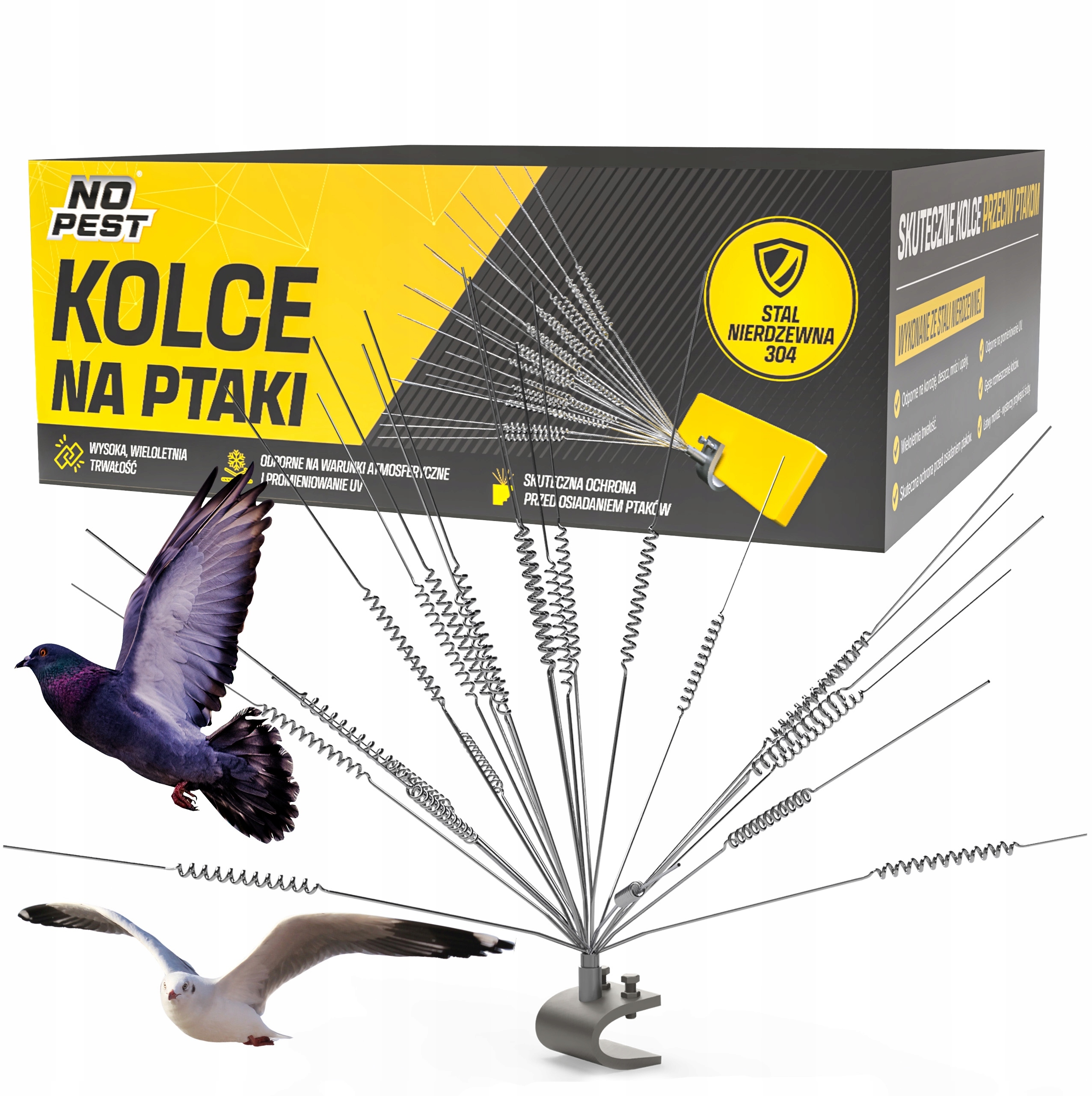 Szczytowe Nierdzewne Kolce na Ptaki Gołębie – Skuteczne zabezpieczenie przed ptakami