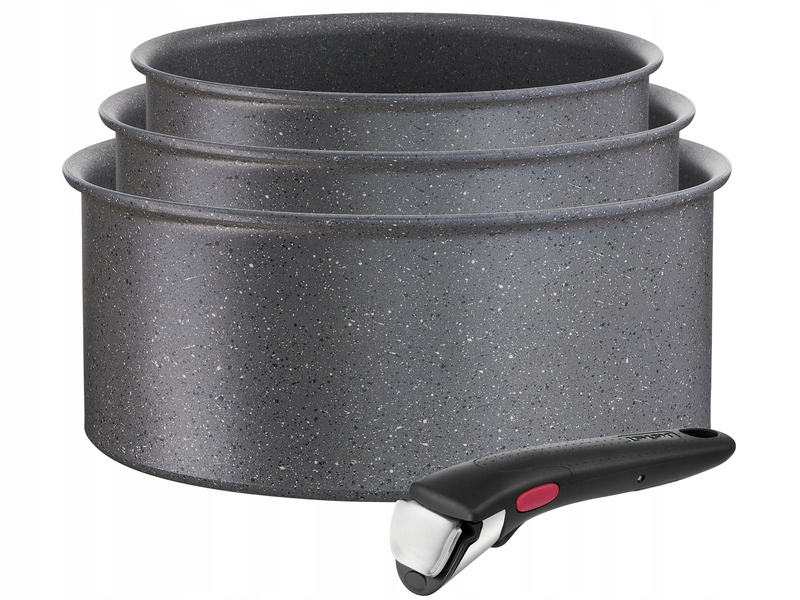 Tefal Ingenio Natural Force – Zestaw garnków 4-elementowy z odłączanym uchwytem