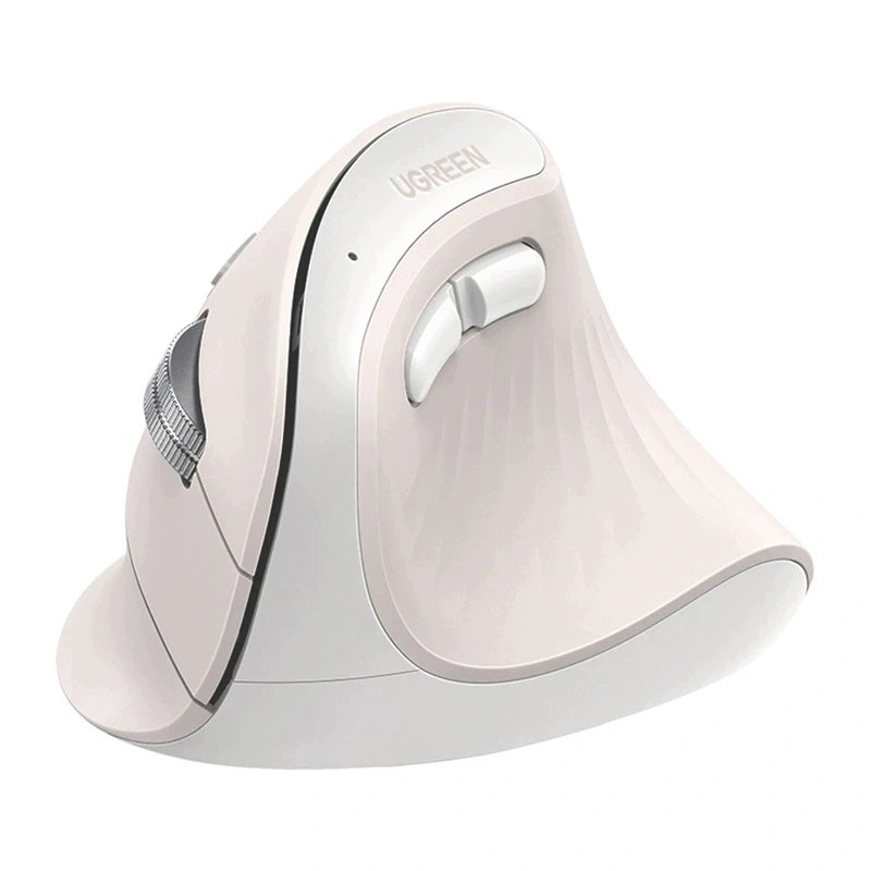 Mysz pionowa UGREEN MU008MINI BT 2.4G (biała) – Komfort i ergonomia w jednym