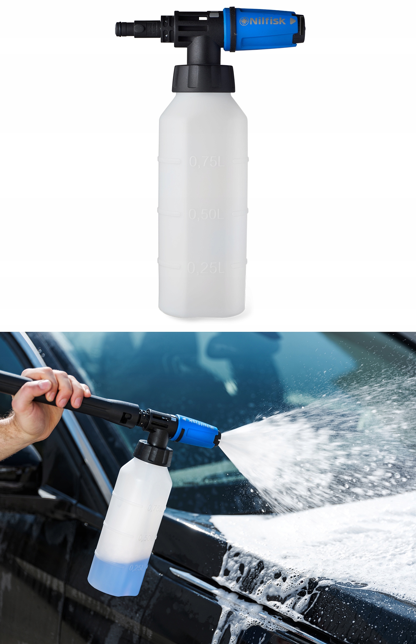 Przezroczysty zbiornik dla łatwej kontroli chemii