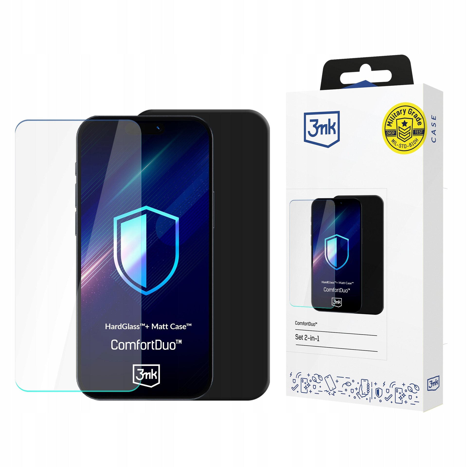 Samsung Galaxy M55 - Etui 3mk ComfortDuo w kolorze czarnym