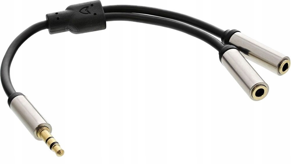 Kabel Jack 3.5mm - Jack 3.5mm x2 0.15m srebrny (S-99250) – Idealne połączenie audio