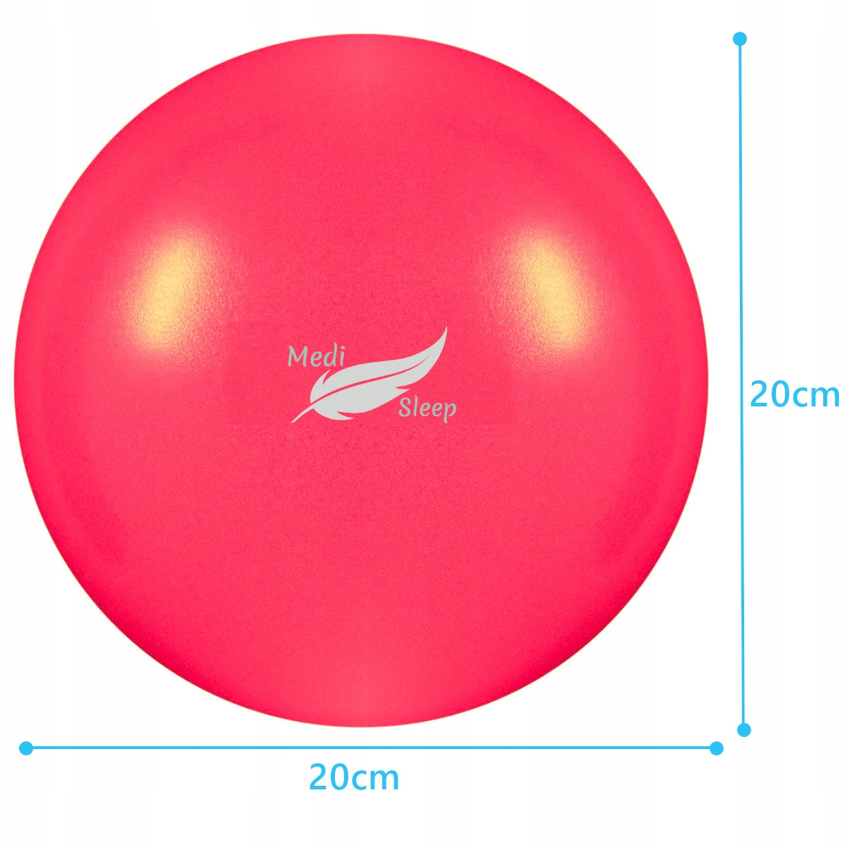 Mała piłka do pilatesu, ćwiczeń 20 cm, czerwona Medi Sleep – Idealny partner do treningu