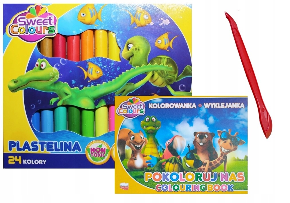 Zestaw zawierający kolorowankę i szpatułkę do modelowania