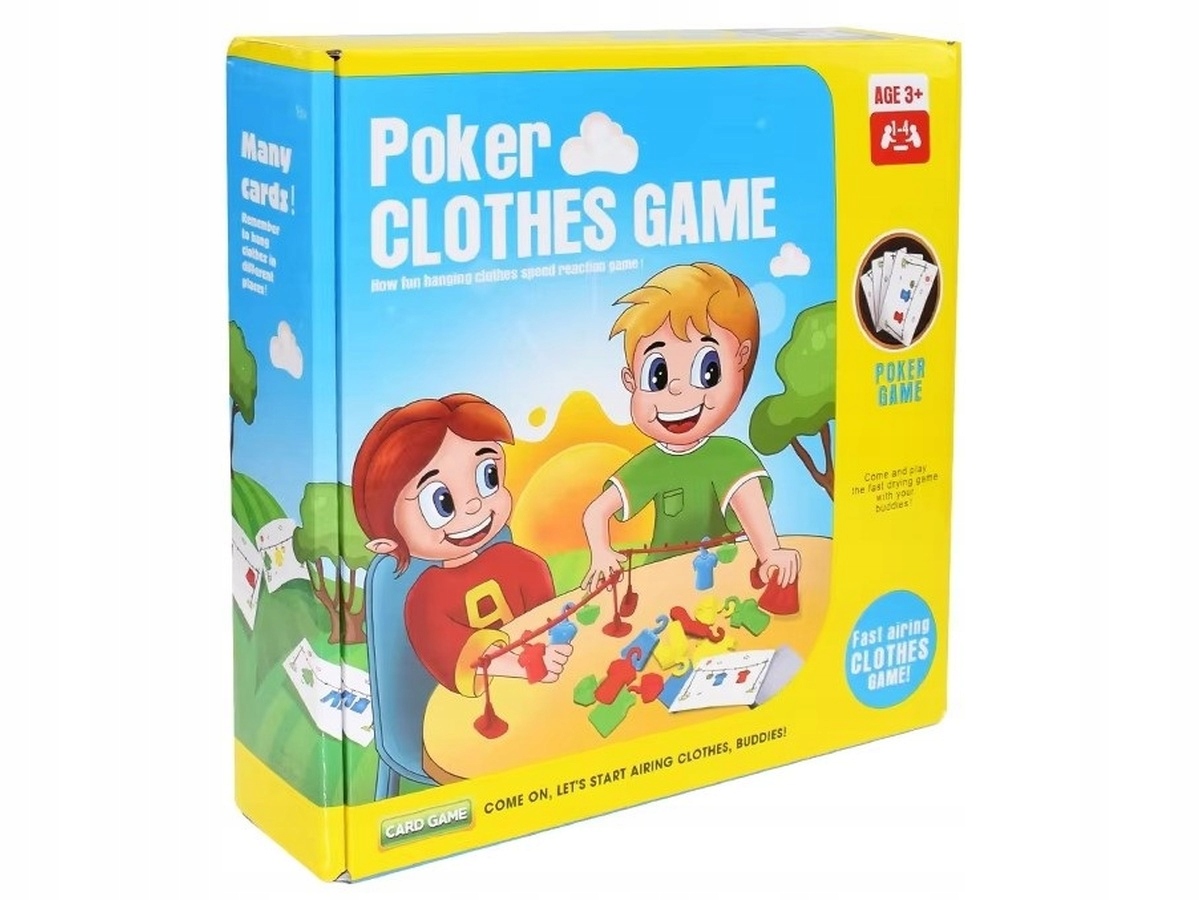Edukacyjna gra na refleks 'Poker Clothes Game' – Ucz się przez zabawę!